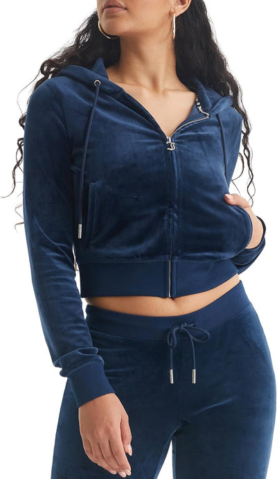 Women'S C Solid Classic Juicy Hoodie with Back Bling
